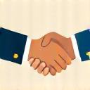 Handshake icon representing major client wins in 2015