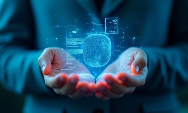Innovative digital technology concept with holograms