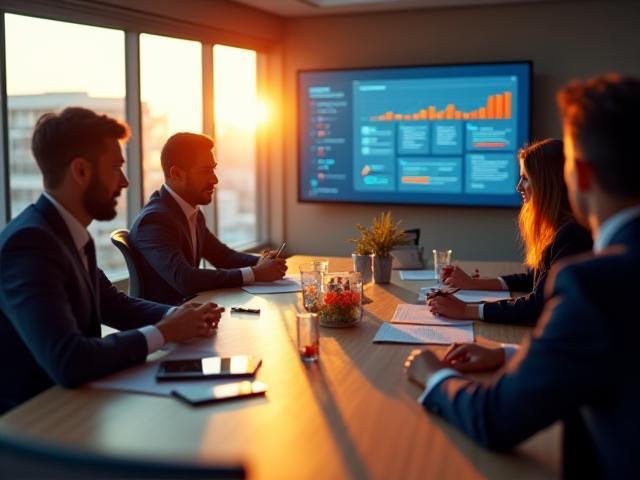 Executive team planning company strategy